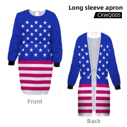 American flag Long Sleeve Apro...