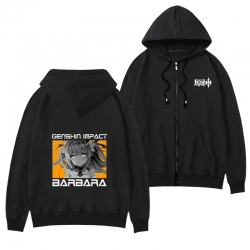 Genshin Impact  Black Hooded T...