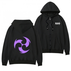 Genshin Impact  Black Hooded T...