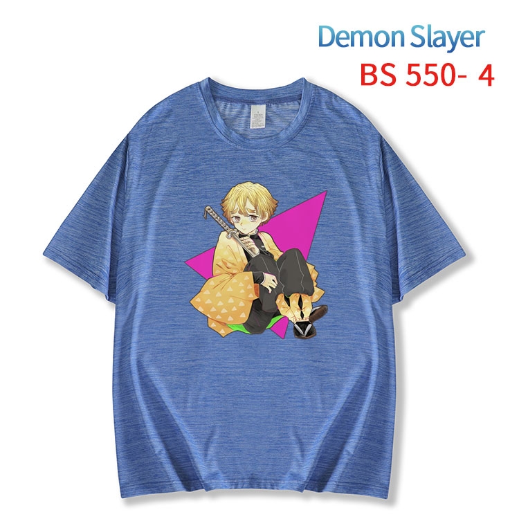 Demon Slayer Kimets ice silk cotton loose and comfortable T-shirt from XS to 5XL  BS-550-4