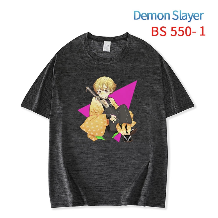 Demon Slayer Kimets ice silk cotton loose and comfortable T-shirt from XS to 5XL BS-550-1