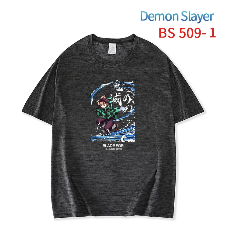 Demon Slayer Kimets ice silk cotton loose and comfortable T-shirt from XS to 5XL BS-509-1