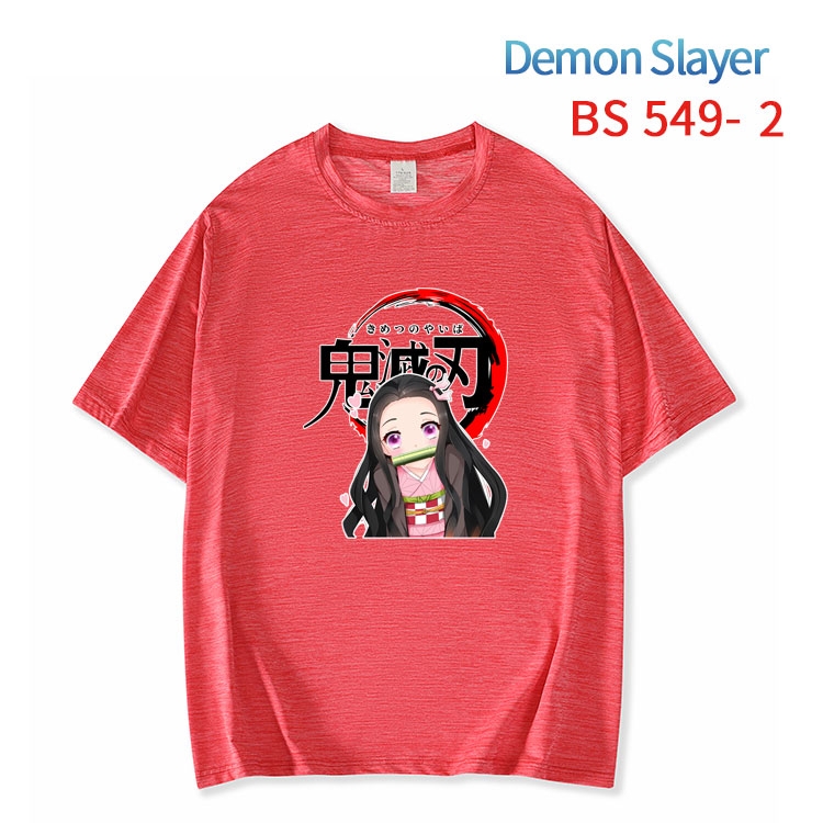 Demon Slayer Kimets ice silk cotton loose and comfortable T-shirt from XS to 5XL BS-549-2