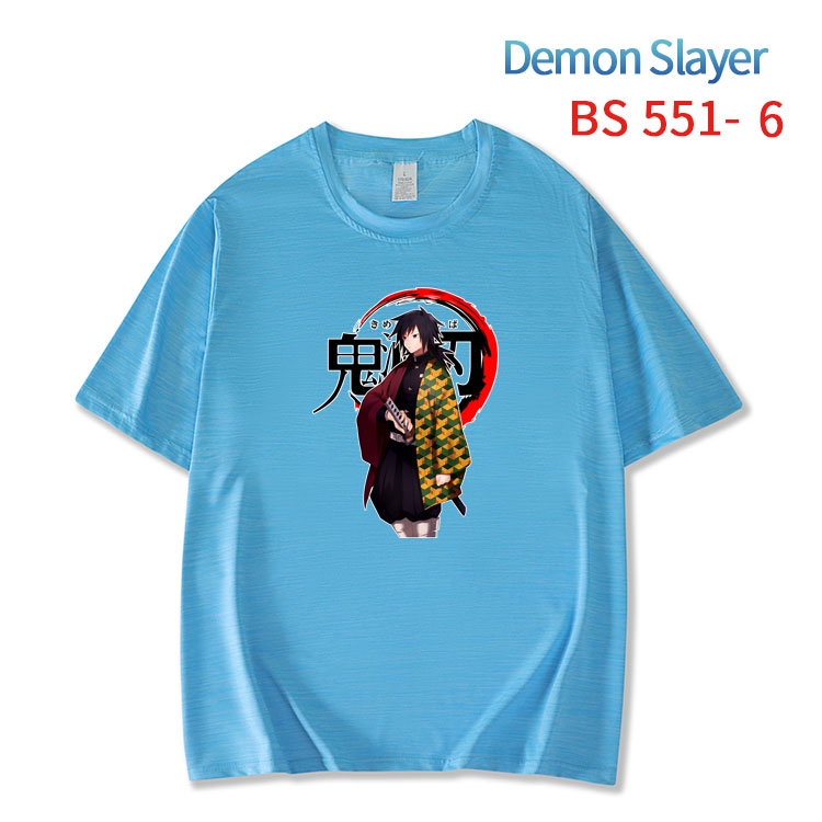 Demon Slayer Kimets ice silk cotton loose and comfortable T-shirt from XS to 5XL BS-551-6