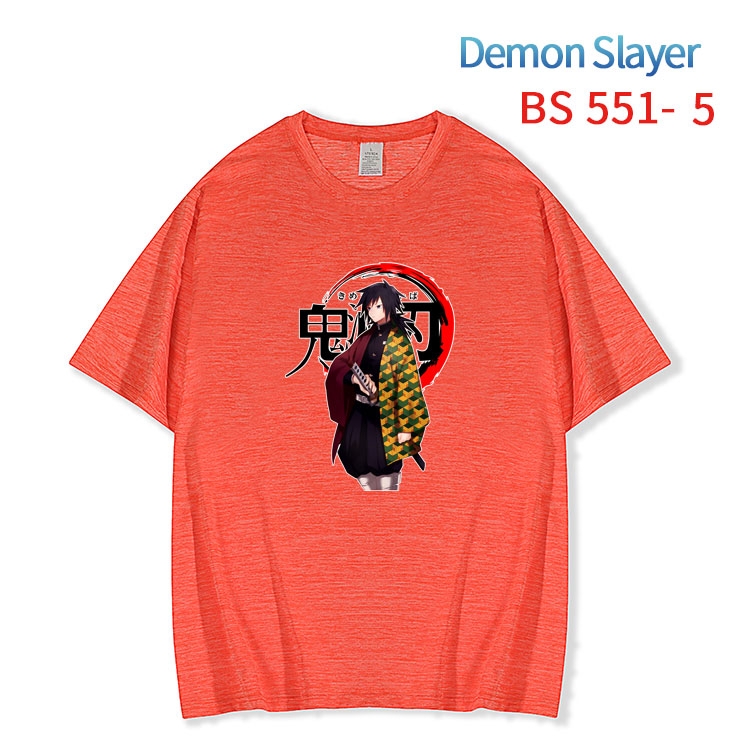 Demon Slayer Kimets ice silk cotton loose and comfortable T-shirt from XS to 5XL  BS-551-5