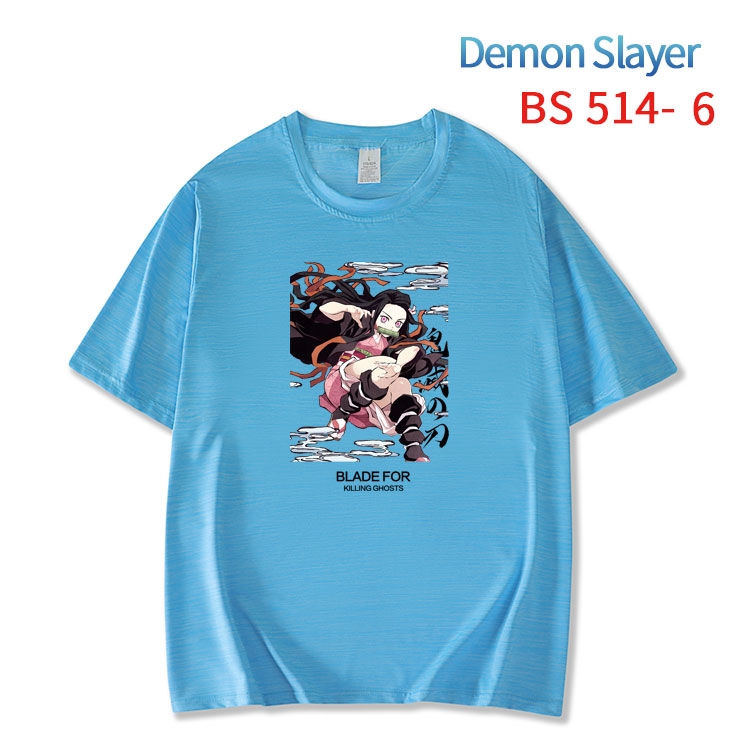 Demon Slayer Kimets ice silk cotton loose and comfortable T-shirt from XS to 5XL BS-514-6