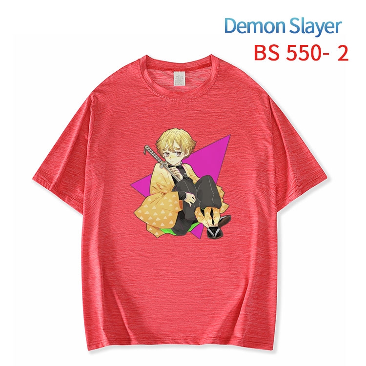 Demon Slayer Kimets ice silk cotton loose and comfortable T-shirt from XS to 5XL BS-550-2