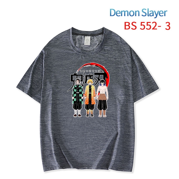 Demon Slayer Kimets ice silk cotton loose and comfortable T-shirt from XS to 5XL BS-552-3