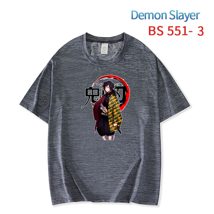 Demon Slayer Kimets ice silk cotton loose and comfortable T-shirt from XS to 5XL BS-551-3