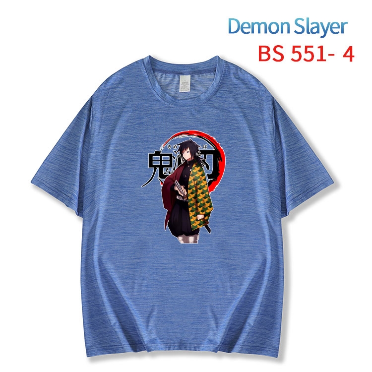 Demon Slayer Kimets ice silk cotton loose and comfortable T-shirt from XS to 5XL  BS-551-4