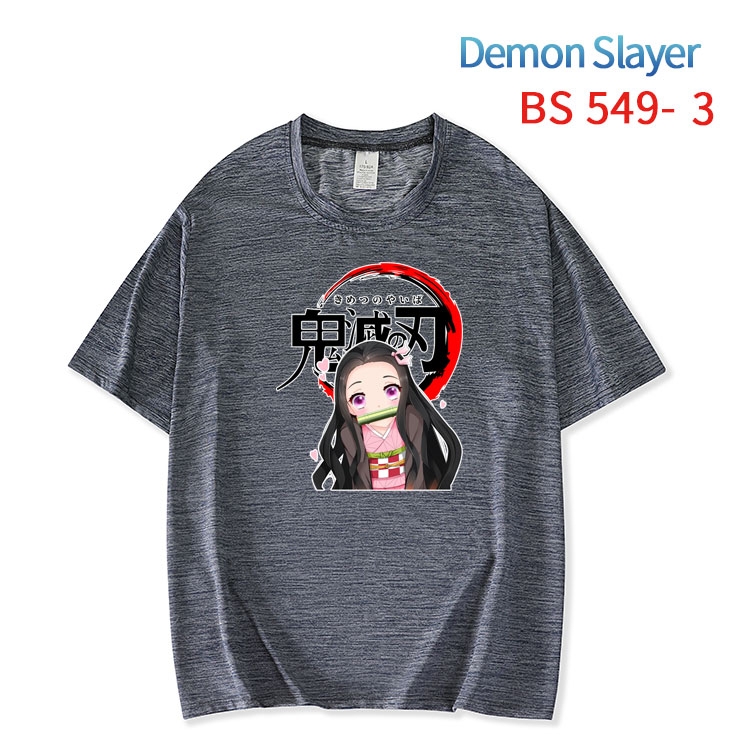 Demon Slayer Kimets ice silk cotton loose and comfortable T-shirt from XS to 5XL BS-549-3