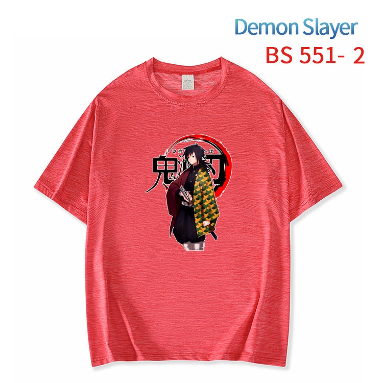 Demon Slayer Kimets ice silk cotton loose and comfortable T-shirt from XS to 5XL BS-551-2