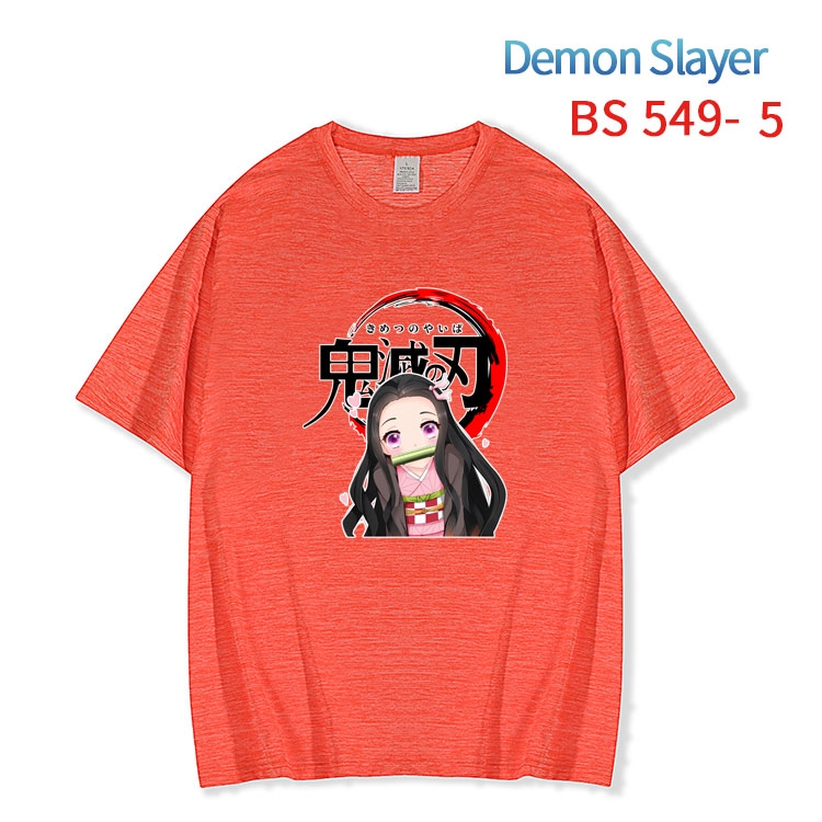 Demon Slayer Kimets ice silk cotton loose and comfortable T-shirt from XS to 5XL BS-549-5