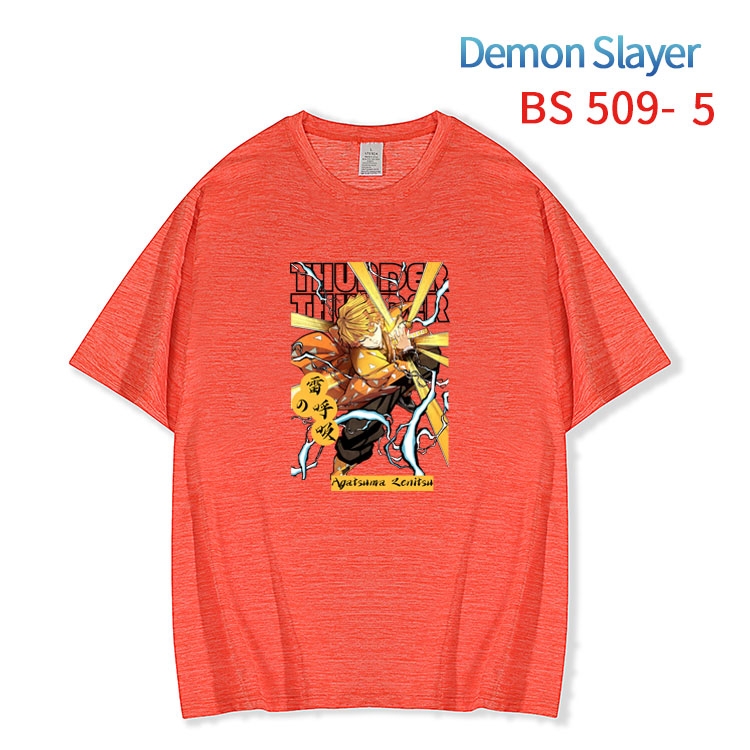 Demon Slayer Kimets ice silk cotton loose and comfortable T-shirt from XS to 5XL  BS-510-5