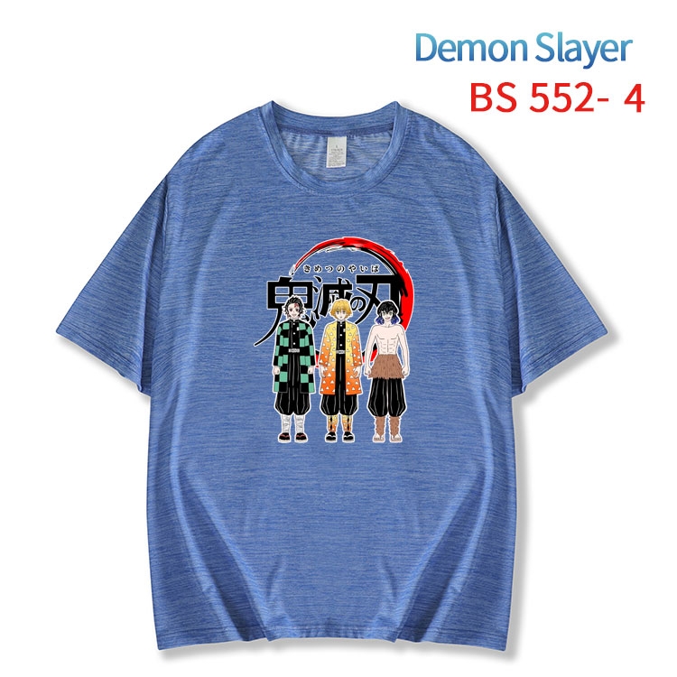 Demon Slayer Kimets ice silk cotton loose and comfortable T-shirt from XS to 5XL BS-552-4