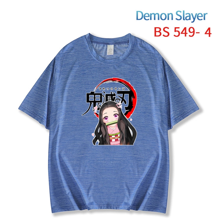 Demon Slayer Kimets ice silk cotton loose and comfortable T-shirt from XS to 5XL BS-549-4