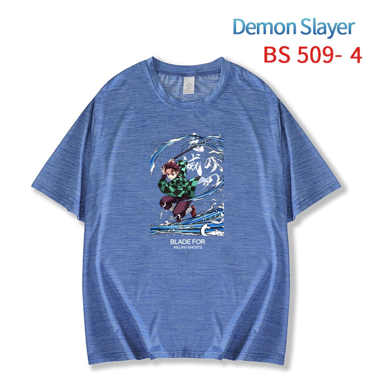 Demon Slayer Kimets ice silk cotton loose and comfortable T-shirt from XS to 5XL BS-509-4