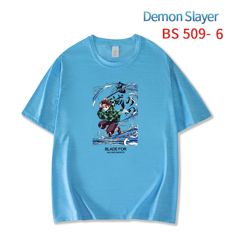 Demon Slayer Kimets ice silk cotton loose and comfortable T-shirt from XS to 5XL  BS-509-6