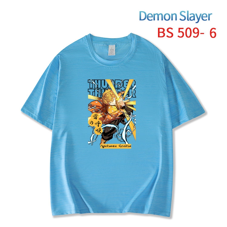 Demon Slayer Kimets ice silk cotton loose and comfortable T-shirt from XS to 5XL BS-510-6