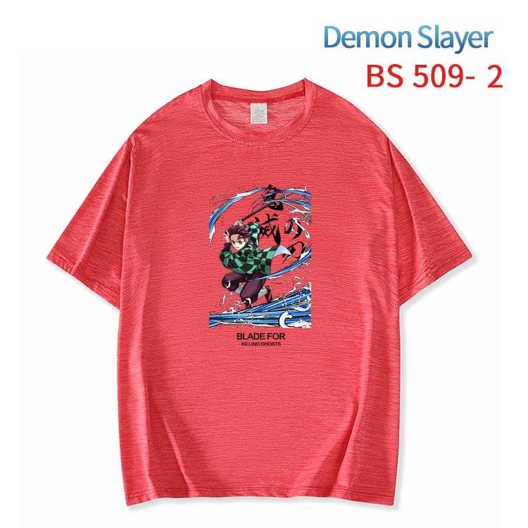 Demon Slayer Kimets ice silk cotton loose and comfortable T-shirt from XS to 5XL  BS-509-2