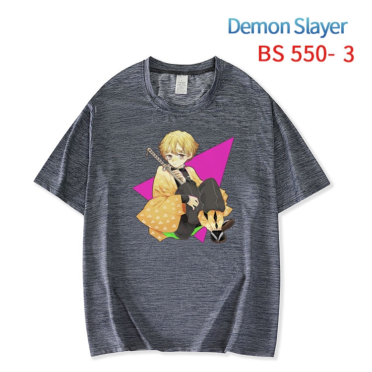 Demon Slayer Kimets ice silk cotton loose and comfortable T-shirt from XS to 5XL  BS-550-3