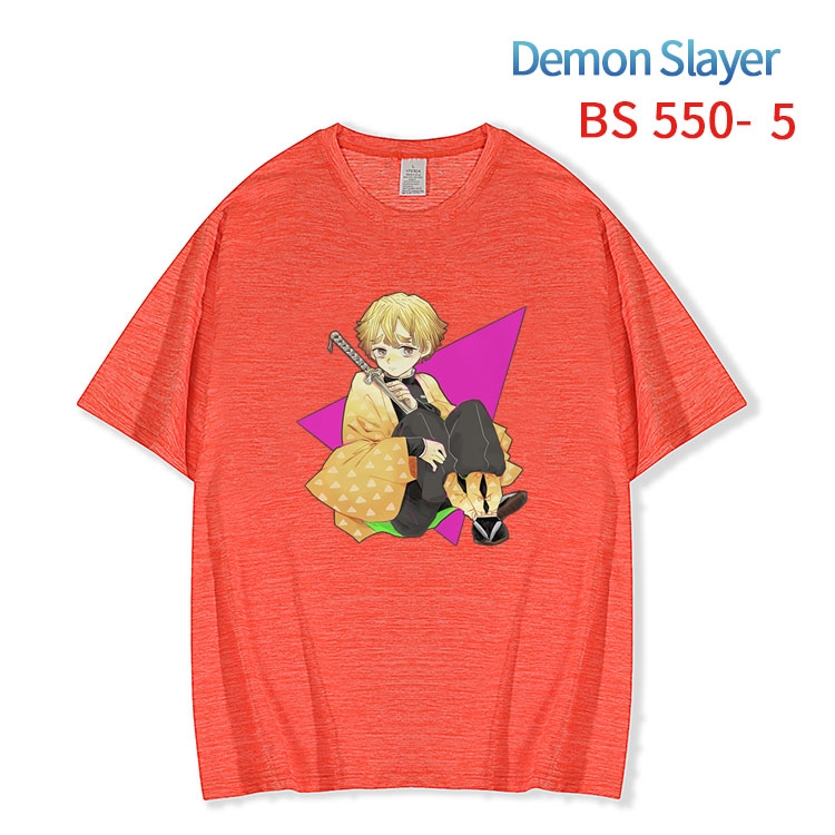 Demon Slayer Kimets ice silk cotton loose and comfortable T-shirt from XS to 5XL  BS-550-5