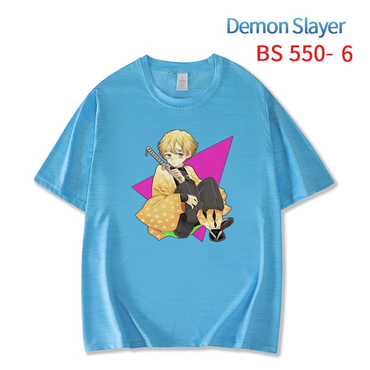 Demon Slayer Kimets ice silk cotton loose and comfortable T-shirt from XS to 5XL BS-550-6