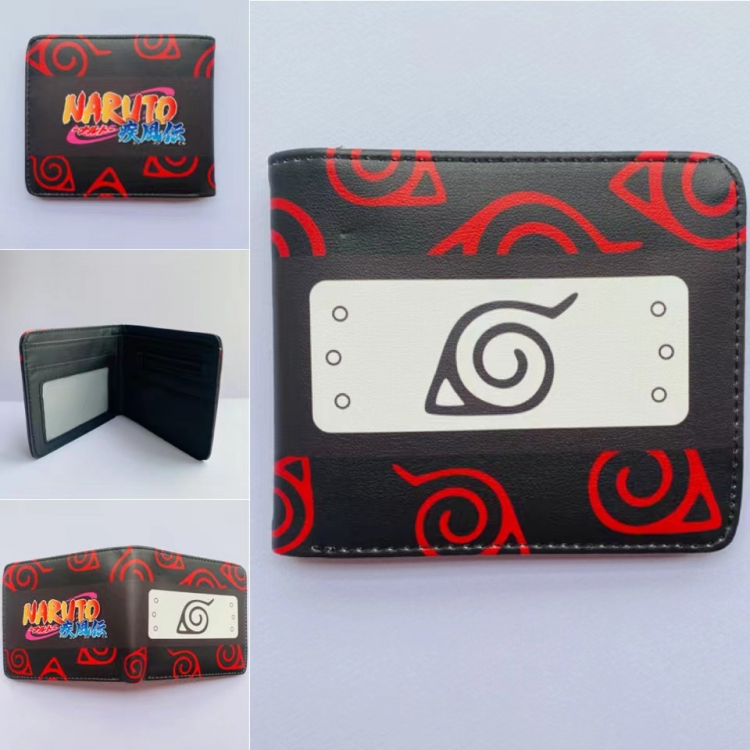 Naruto Full color  Two fold short card case wallet