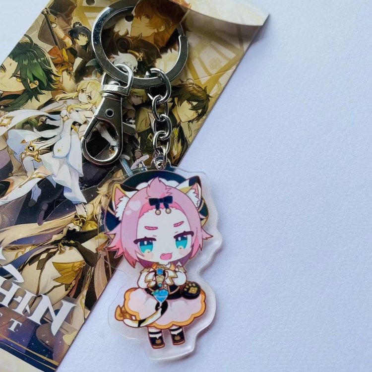 Genshin Impact Game Peripheral Acrylic Keychain Pendant 5054 price for 5 pcs