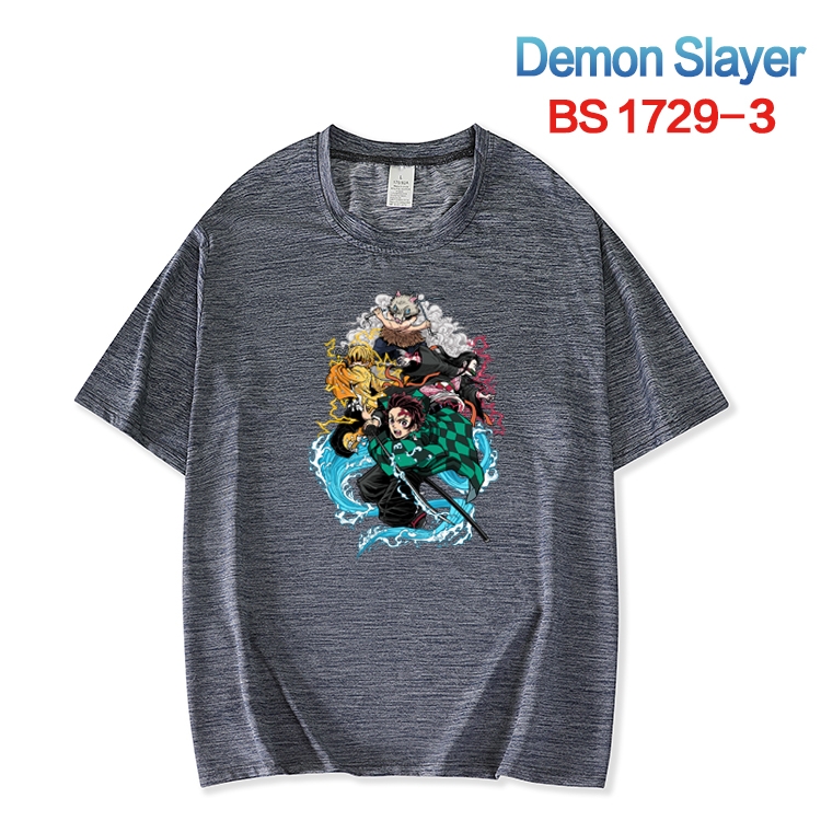 Demon Slayer Kimets  ice silk cotton loose and comfortable T-shirt from XS to 5XL  BS-1729-3