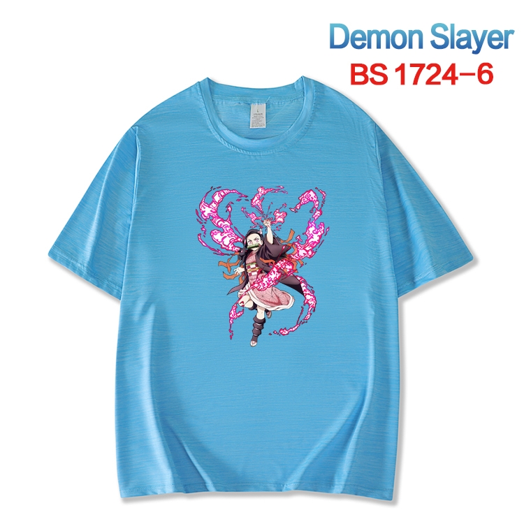 Demon Slayer Kimets  ice silk cotton loose and comfortable T-shirt from XS to 5XL BS-1724-6