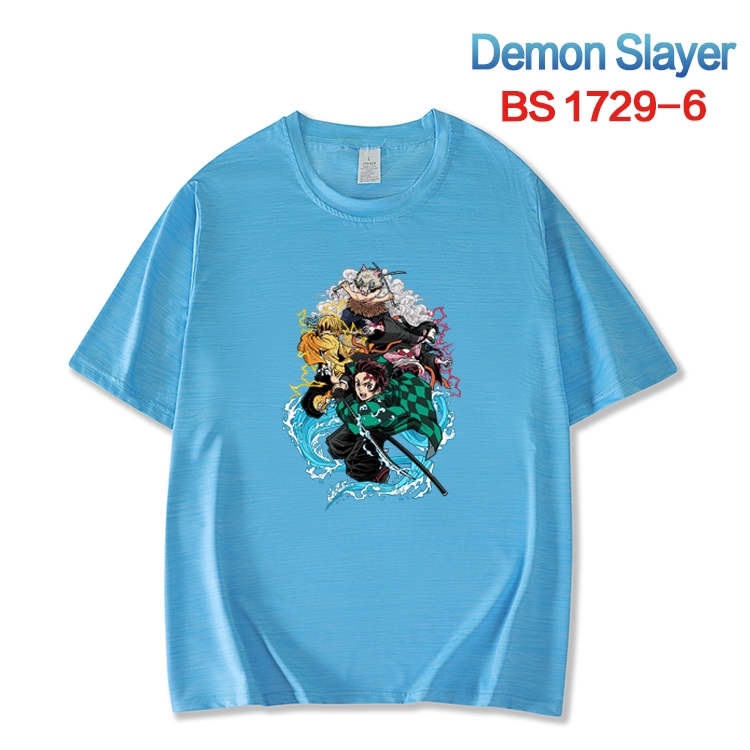 Demon Slayer Kimets  ice silk cotton loose and comfortable T-shirt from XS to 5XL  BS-1729-6