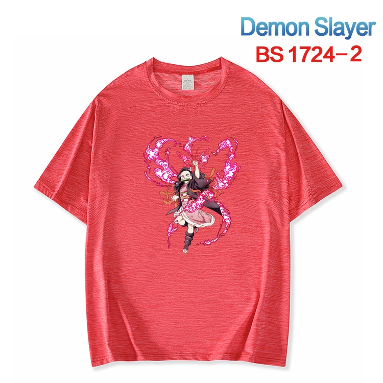 Demon Slayer Kimets  ice silk cotton loose and comfortable T-shirt from XS to 5XL BS-1724-2