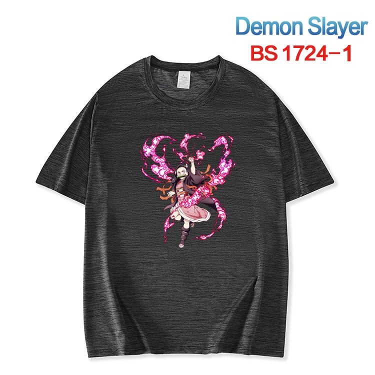 Demon Slayer Kimets  ice silk cotton loose and comfortable T-shirt from XS to 5XL BS-1724-1