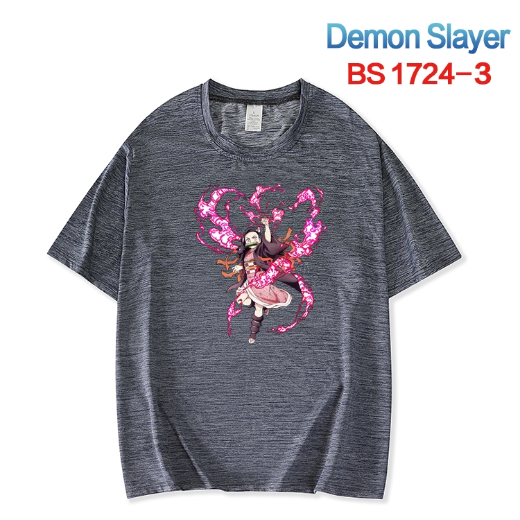 Demon Slayer Kimets  ice silk cotton loose and comfortable T-shirt from XS to 5XL  BS-1724-3