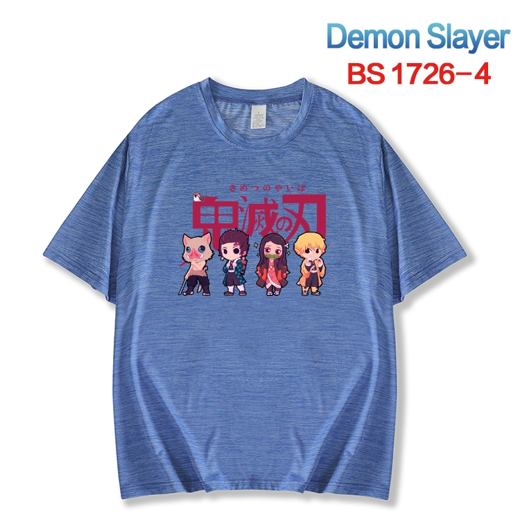 Demon Slayer Kimets  ice silk cotton loose and comfortable T-shirt from XS to 5XL  BS-1726-4