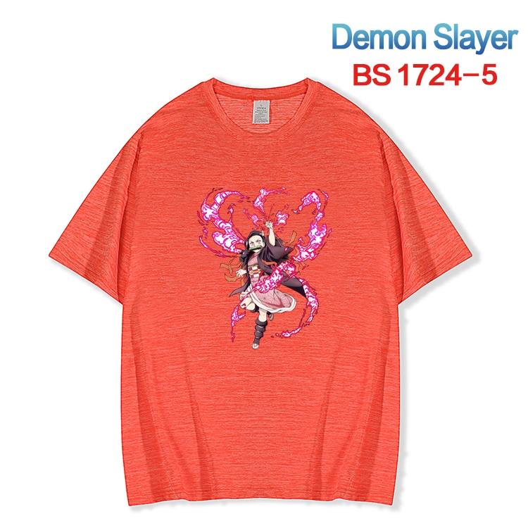 Demon Slayer Kimets  ice silk cotton loose and comfortable T-shirt from XS to 5XL BS-1724-5