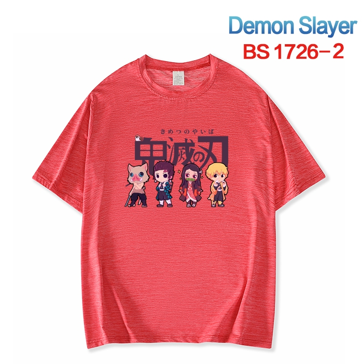 Demon Slayer Kimets  ice silk cotton loose and comfortable T-shirt from XS to 5XL  BS-1726-2