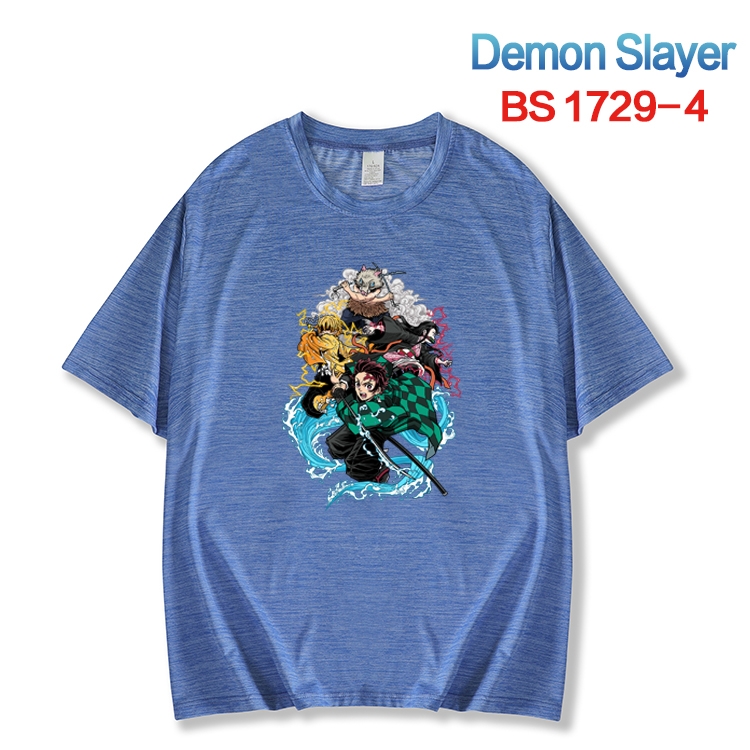 Demon Slayer Kimets  ice silk cotton loose and comfortable T-shirt from XS to 5XL  BS-1729-4