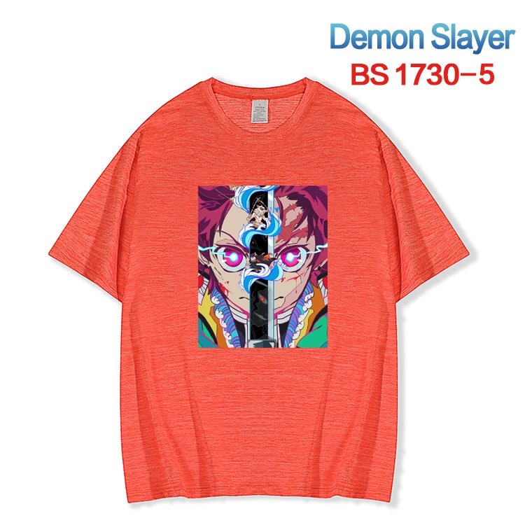 Demon Slayer Kimets  ice silk cotton loose and comfortable T-shirt from XS to 5XL  BS-1730-5