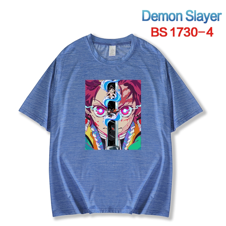 Demon Slayer Kimets  ice silk cotton loose and comfortable T-shirt from XS to 5XL  BS-1730-4