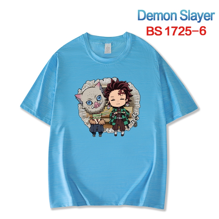 Demon Slayer Kimets  ice silk cotton loose and comfortable T-shirt from XS to 5XL  BS-1725-6