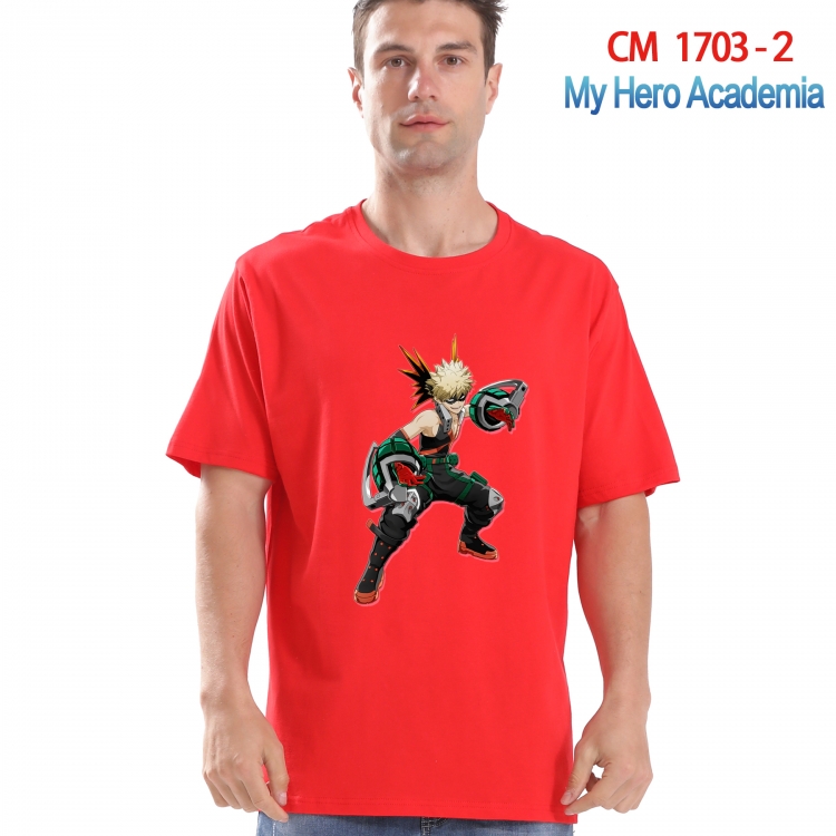 My Hero Academia Printed short-sleeved cotton T-shirt from S to 4XL CM-1703-2