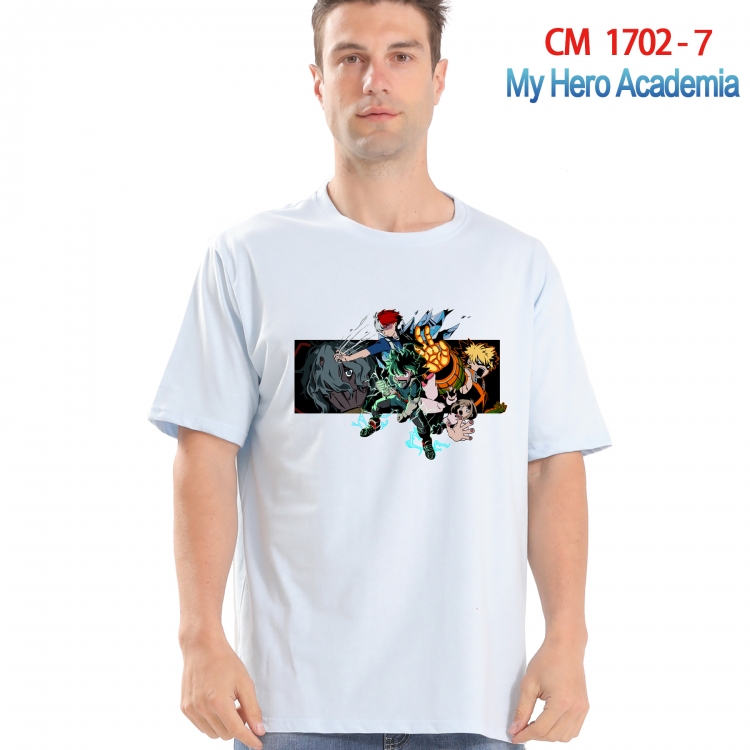 My Hero Academia Printed short-sleeved cotton T-shirt from S to 4XL CM-1702-7