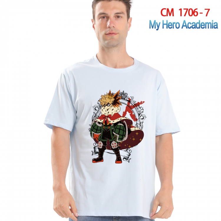 My Hero Academia Printed short-sleeved cotton T-shirt from S to 4XL CM-1706-7