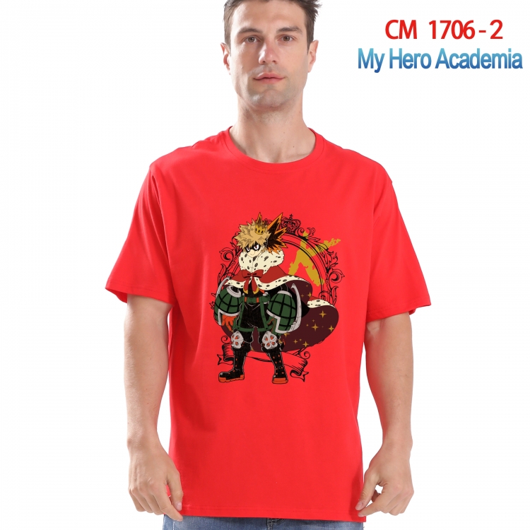 My Hero Academia Printed short-sleeved cotton T-shirt from S to 4XL  CM-1706-2