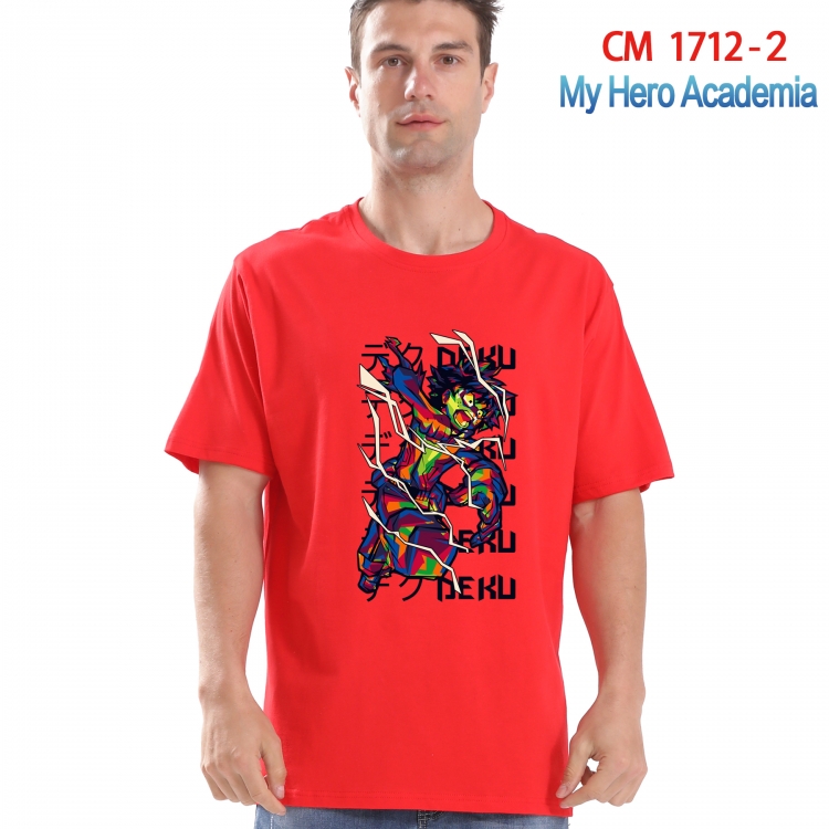 My Hero Academia Printed short-sleeved cotton T-shirt from S to 4XL CM-1712-2