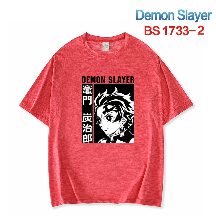 Demon Slayer Kimets  ice silk cotton loose and comfortable T-shirt from XS to 5XL  BS-1733-2