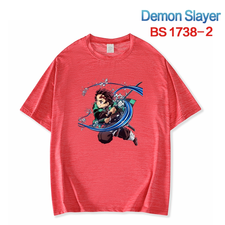 Demon Slayer Kimets  ice silk cotton loose and comfortable T-shirt from XS to 5XL BS-1738-2