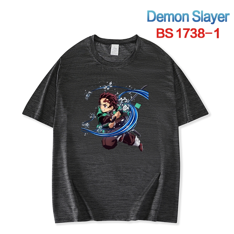 Demon Slayer Kimets  ice silk cotton loose and comfortable T-shirt from XS to 5XL  BS-1738-1